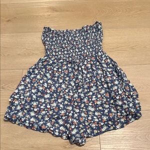 RSQ Blue Floral Jumpsuit